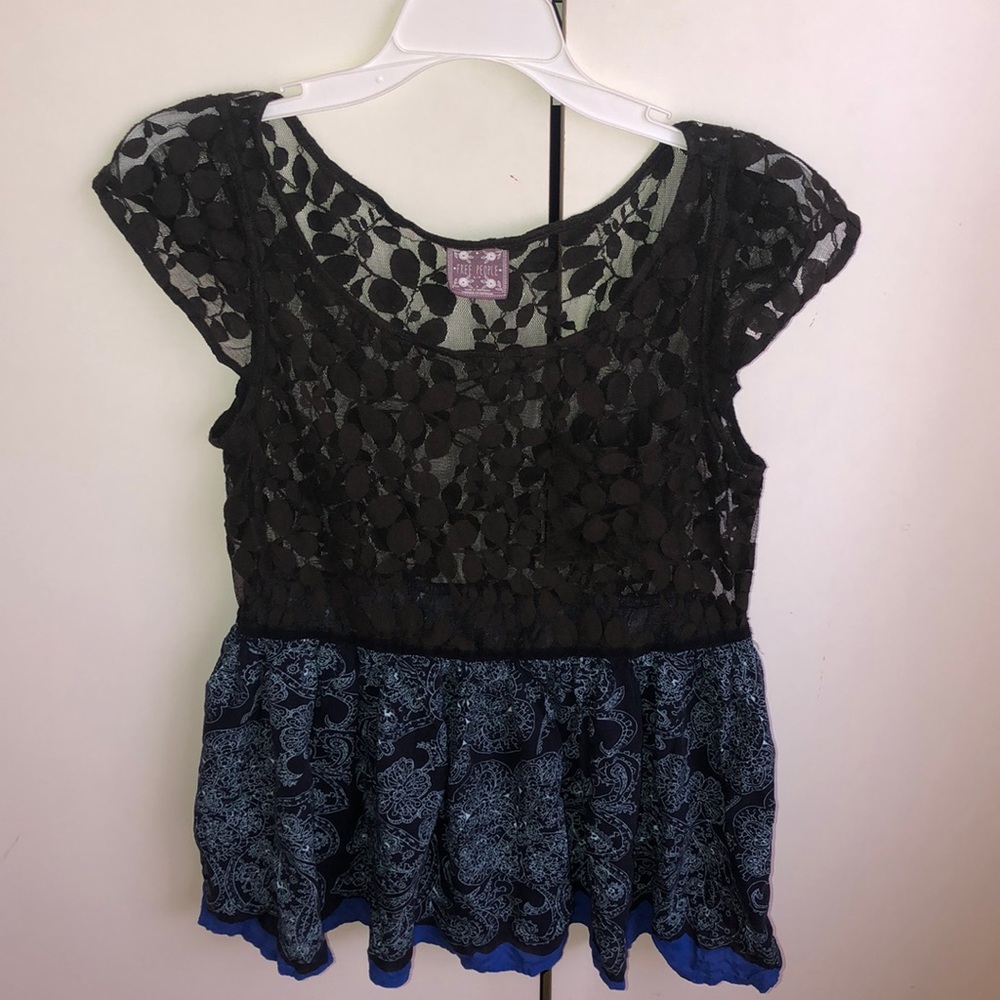 Free People Lace Flowy Top